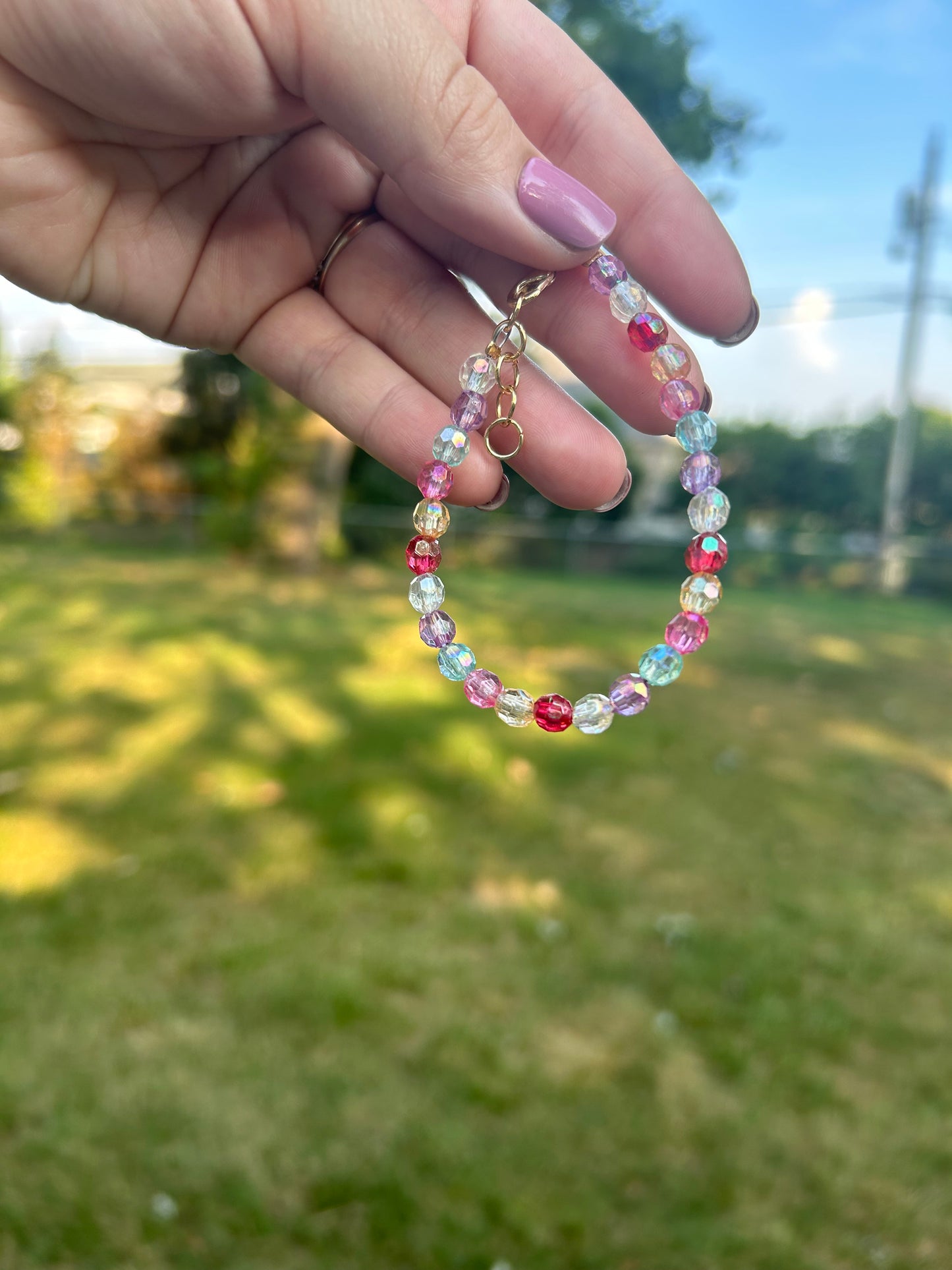 Pretty in pink bow necklace with matching bracelet