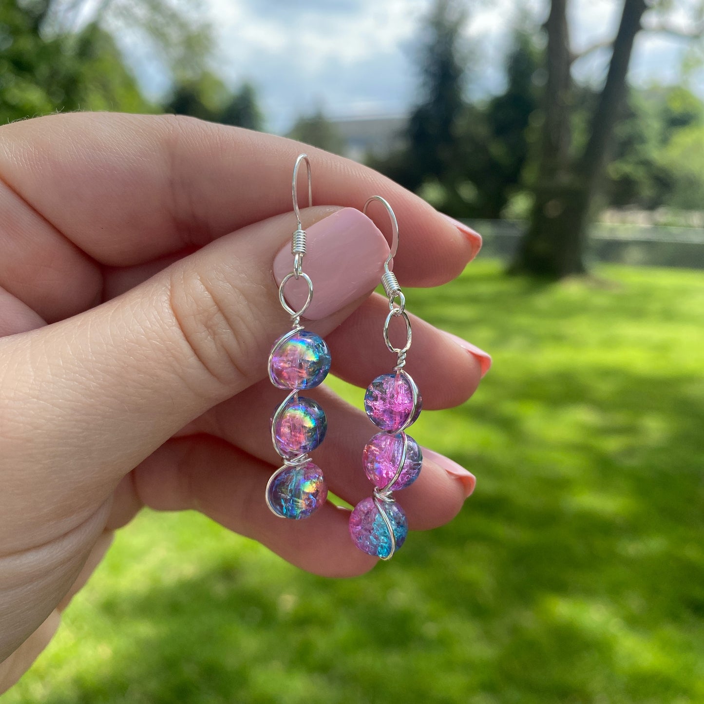 🍬Dreamy cotton candy earrings🍬